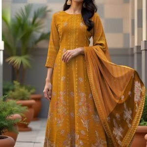 Vibrant Yellow Floral dress