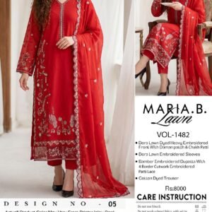 Red Embroidered Suit